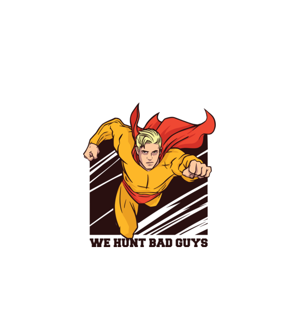 Supererou model alb pe tricou