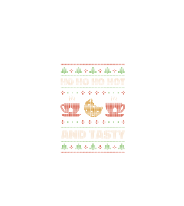 Ho Ho Ho Hot and Tasty Pulovăr urât model negru pe tricou