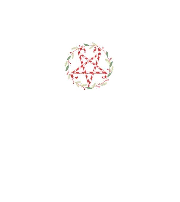 Pentagrama de Crăciun model negru pe tricou
