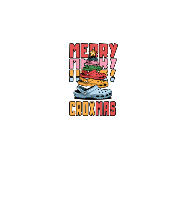 Merry Croxmas model negru pe tricou