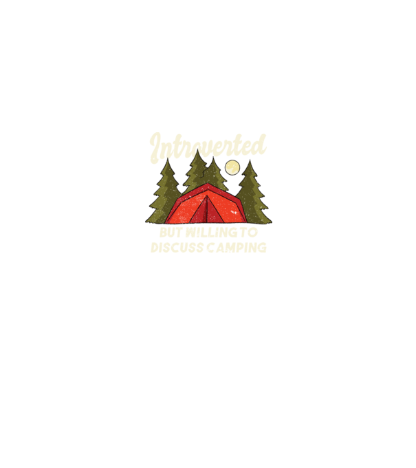 Camping Introvertit model negru pe tricou