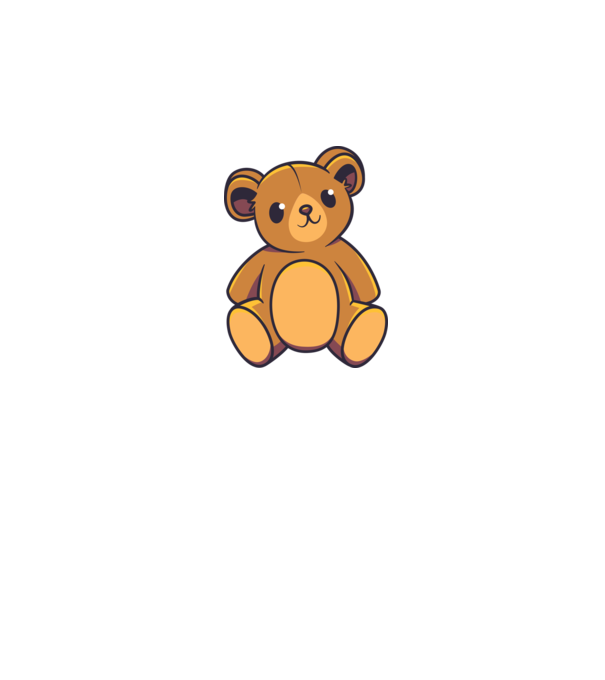 Ursuleț Teddy model alb pe tricou