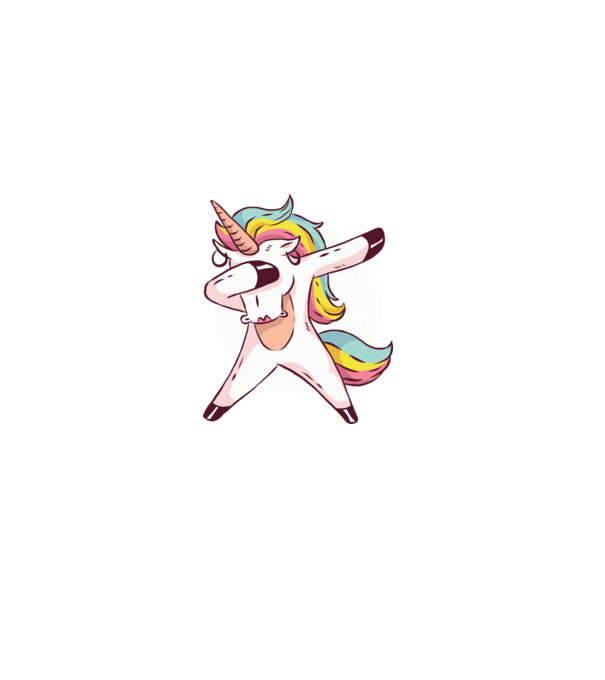 Unicorn DAB model albastru închis pe tricou