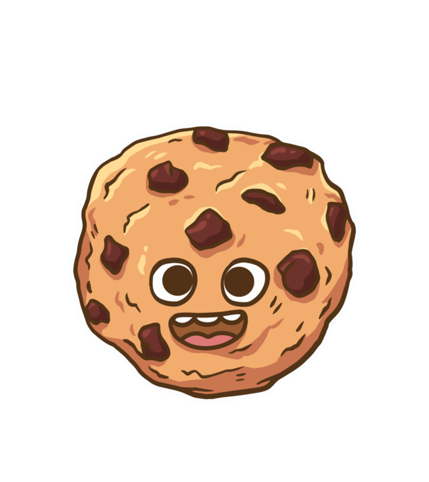 Cookie drăguț model alb pe tricou