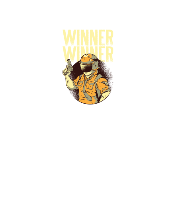 Winner Winner Chicken Dinner PUBG tricou model negru pe tricou