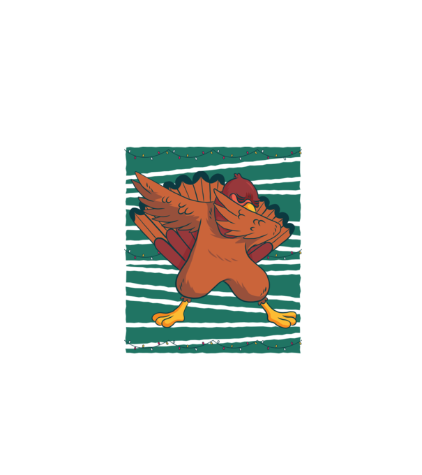 Curcan DAB Ziua Recunoștinței Thanksgiving model alb pe tricou