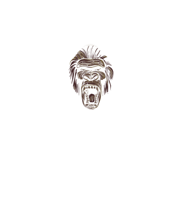 Gorilla Face model negru pe tricou