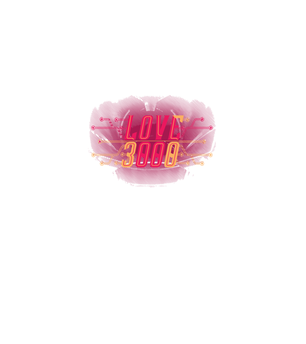 Love 3000 model negru pe tricou