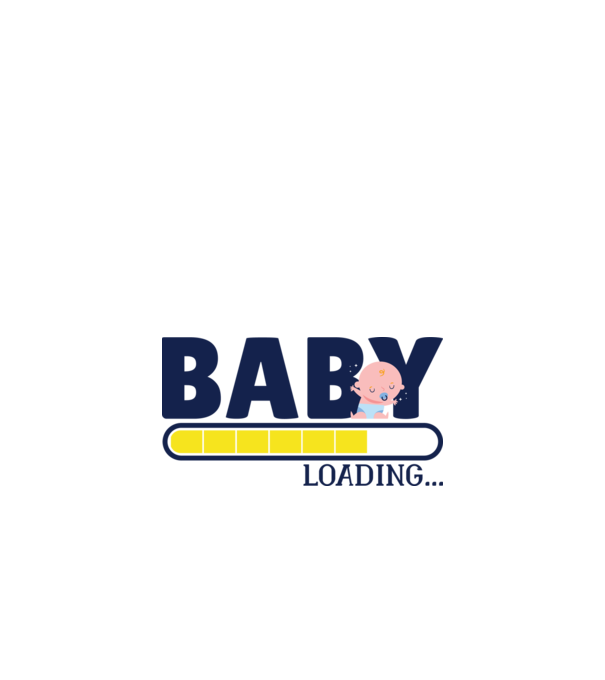 Baby is loading - tricou amuzant pentru mămici model alb pe tricou