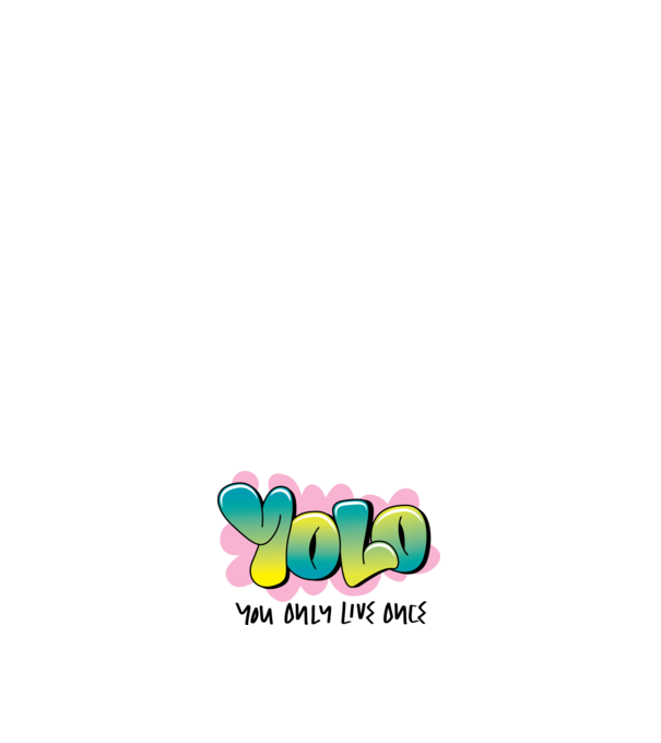 YOLO - You only live once model alb pe tricou