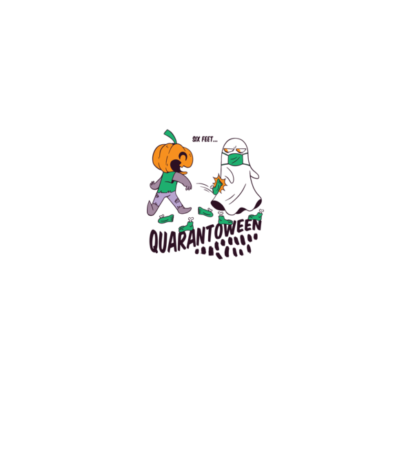 Quarantoween model gri pe tricou