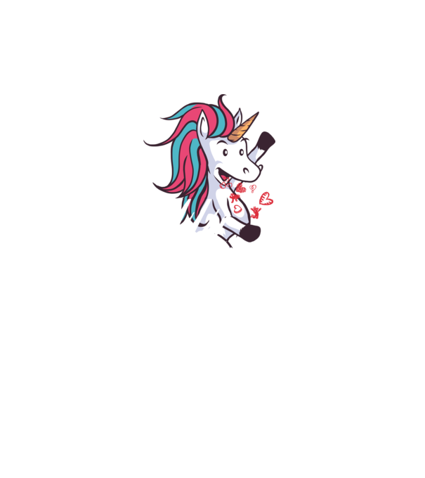 'Dragoste Unicorn pentru Valentine''s Day' model turcoaz pe tricou