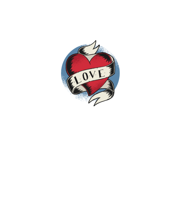 'Love Tatuaj pentru Valentine''s Day' model negru pe tricou