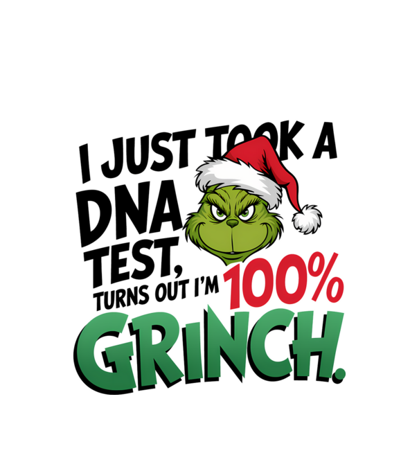 Grinch DNA test model alb pe tricou