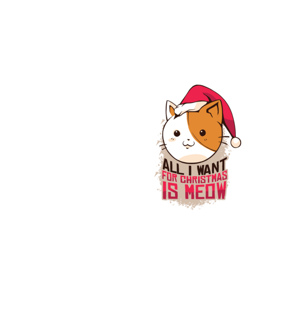 All I want for christmas is MEOW tricou cu pisică model galben neon pe tricou