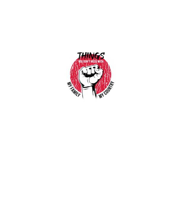 3 lucruri de care să nu te legi: Familia mea, țara mea și libertatea mea model gri pe tricou