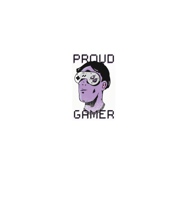 Ochelarii VR Proud Gamer model albastru jeanși pe tricou