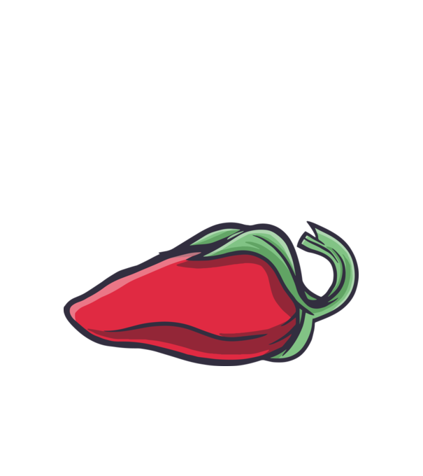 Got Spice ardei model alb pe tricou