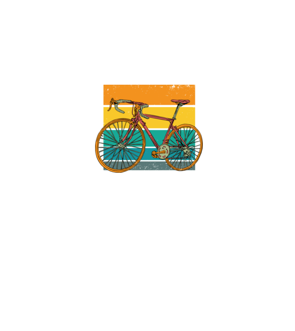Bicicletă Retro model negru pe tricou