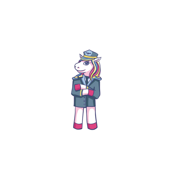 Unicorn Pilot model mov pe tricou