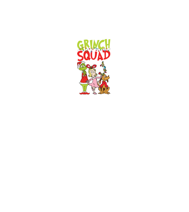 Grinch Squad model negru pe tricou