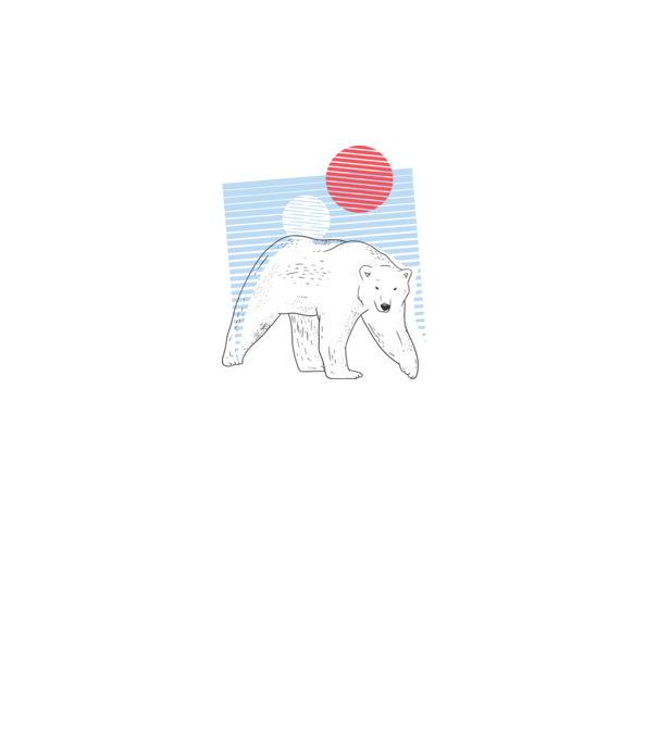 Urs polar model alb pe tricou