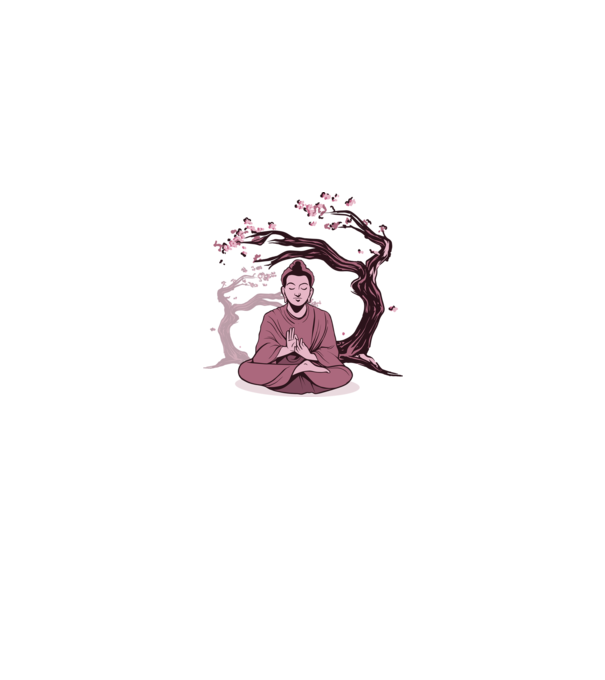 Buddha Meditație model alb pe tricou