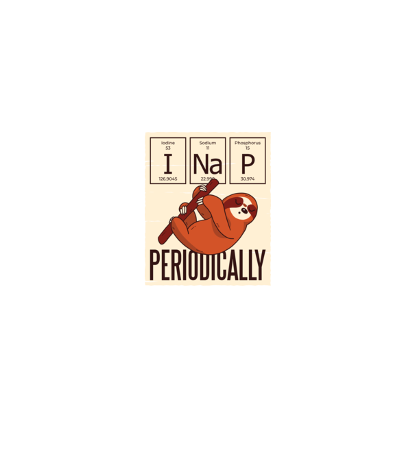 I NaP Periodic tricou leneș model negru pe tricou
