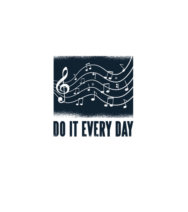 Note muzicale model alb pe tricou