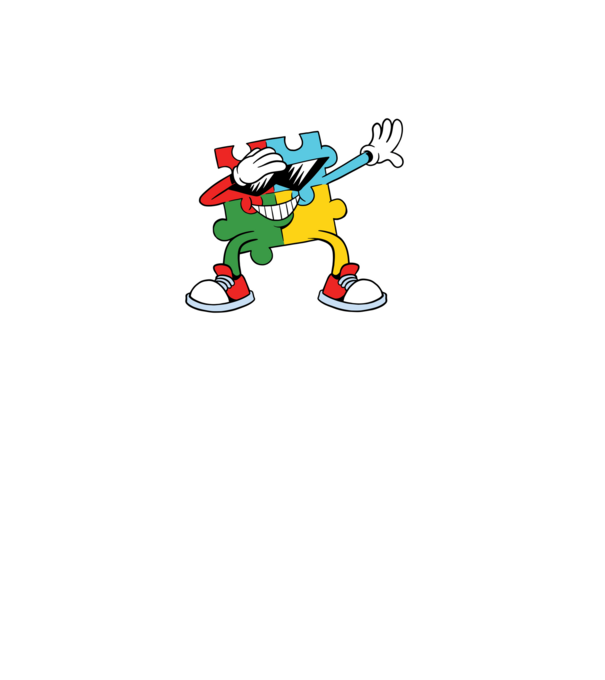 Autist DAB Puzzle model negru pe tricou