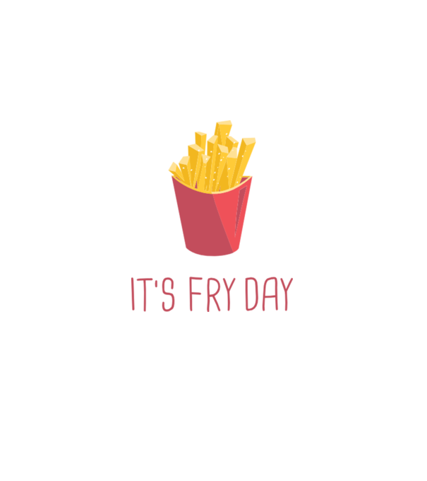 'It''s Fry Day' model negru pe tricou
