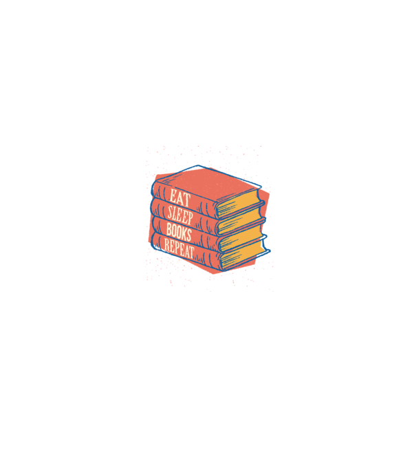 Eat Sleep Books Repeat Lectură model negru pe tricou
