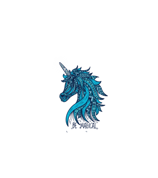 Unicorn magic model alb pe tricou