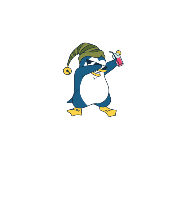 Pinguin DAB model negru pe tricou