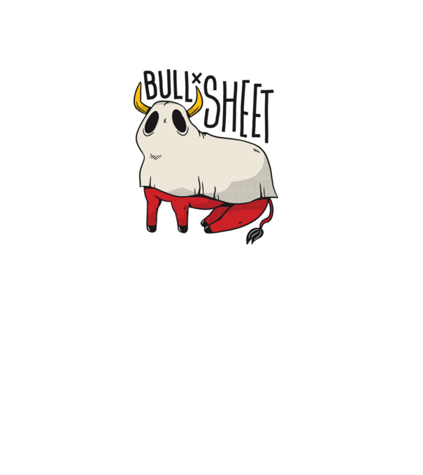 Bull sheet model gri pe tricou