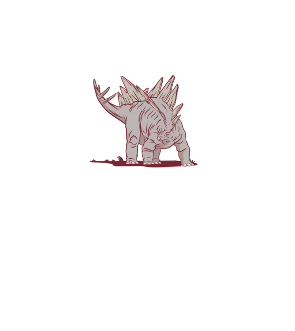Stegosaurus dinozaur model albastru deschis pe tricou