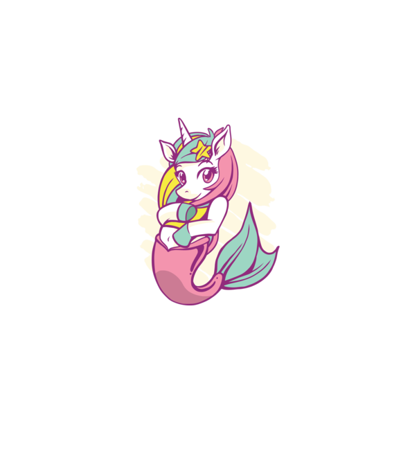 Unicorn Sirenă model mov pe tricou