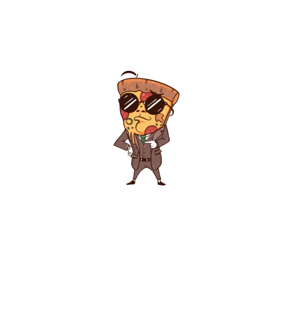 Agent de pizza în Costum model albastru regal pe tricou