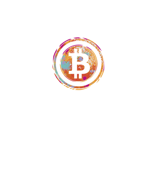 Bitcoin Watercolor model negru pe tricou