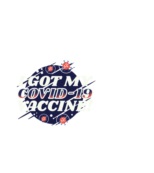 I got my Vaccine model albastru deschis pe tricou