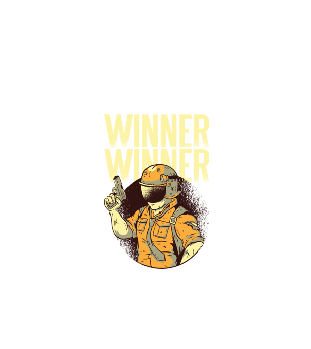 Winner Winner Chicken Dinner PUBG tricou model negru pe tricou