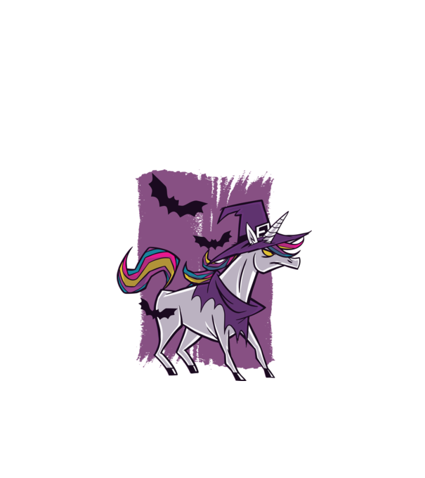 Unicorn vrăjitoare model alb pe tricou