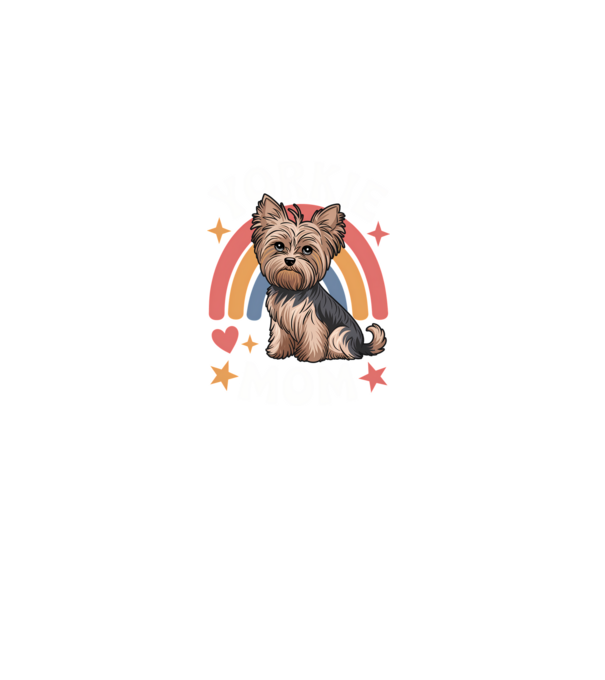 Yorkie Mom Negru model negru pe tricou