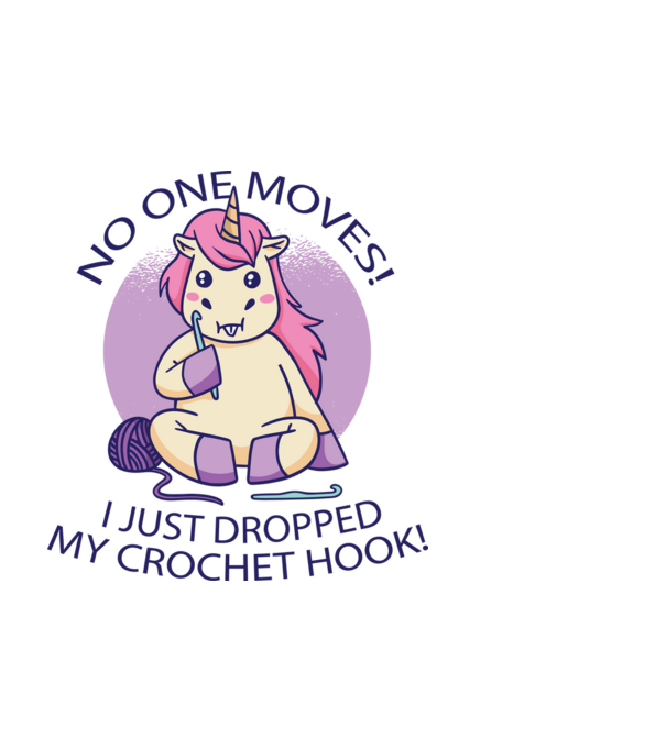 Nu mișcă nimeni, mi-a căzut acul de tricotat - Unicorn model negru pe tricou