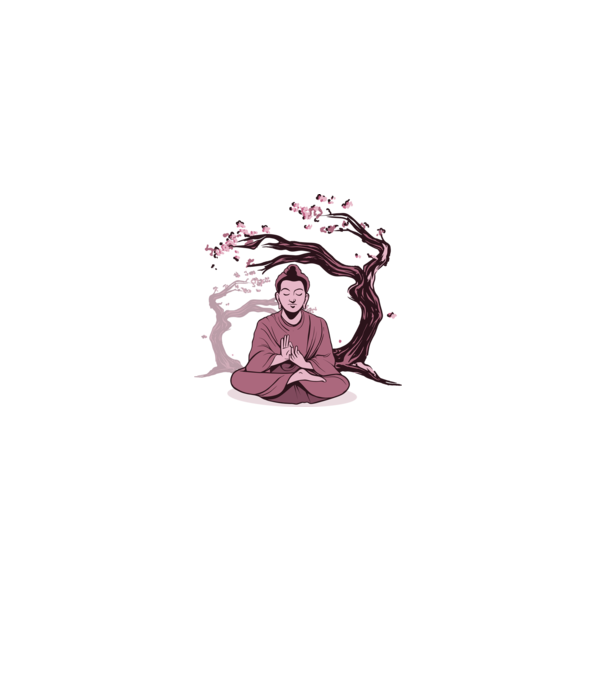 Buddha Meditație model alb pe tricou