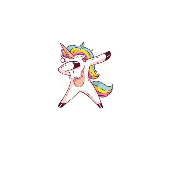 Unicorn DAB model negru pe tricou