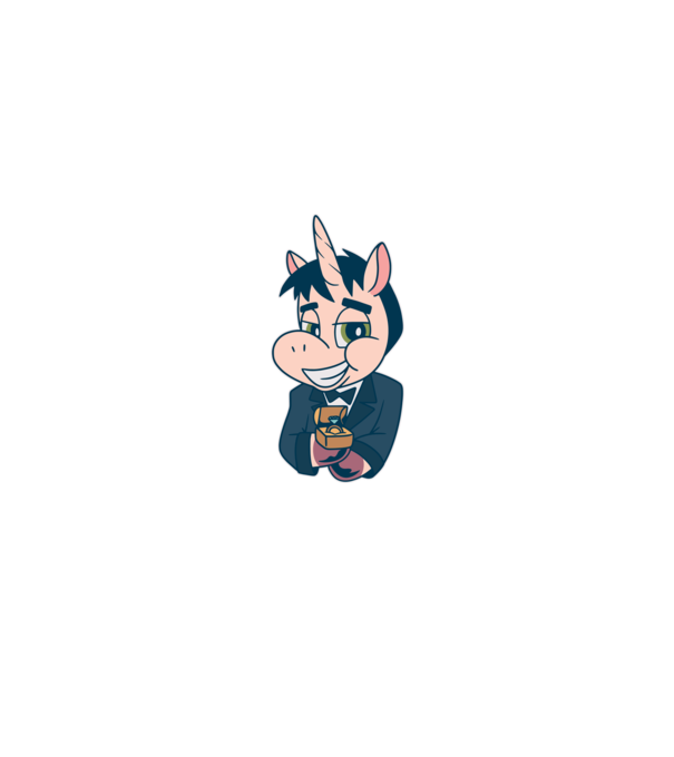 Mire unicorn model albastru regal pe tricou