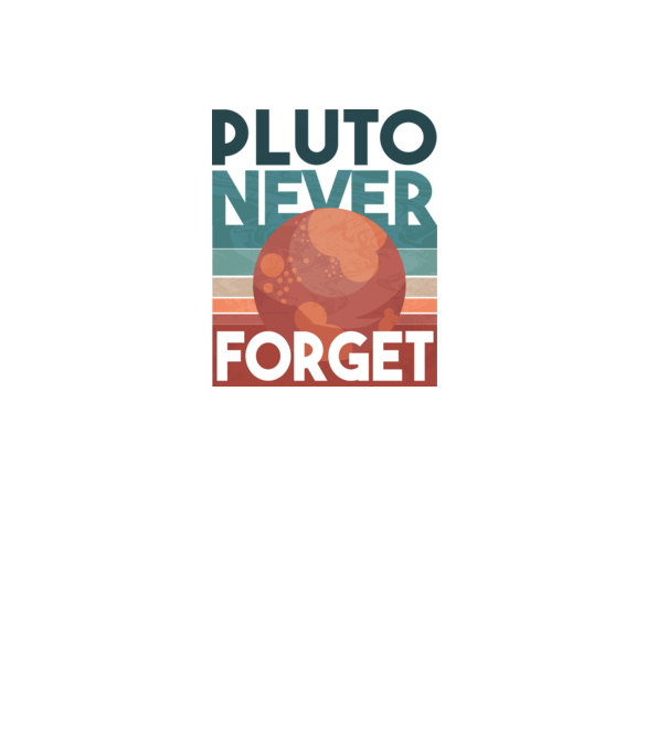 Pluto never forget model negru pe tricou