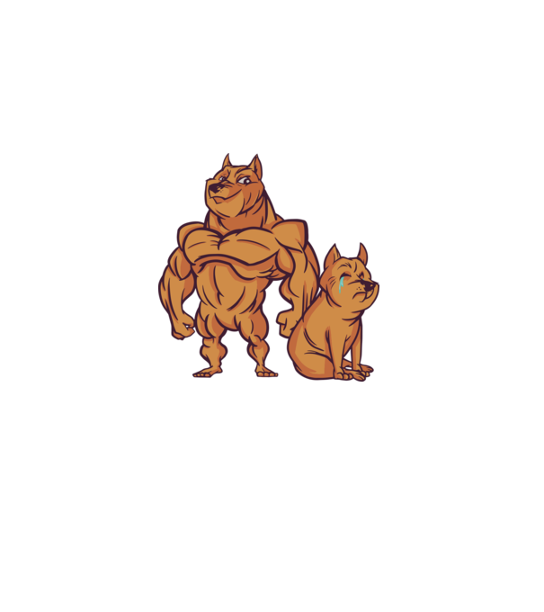 Câine musculos model gri pe tricou