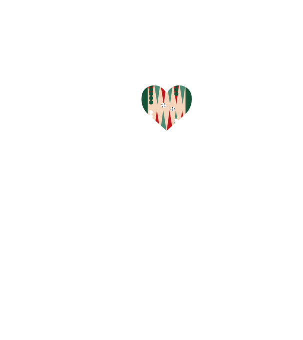 Love Backgammon model negru pe tricou